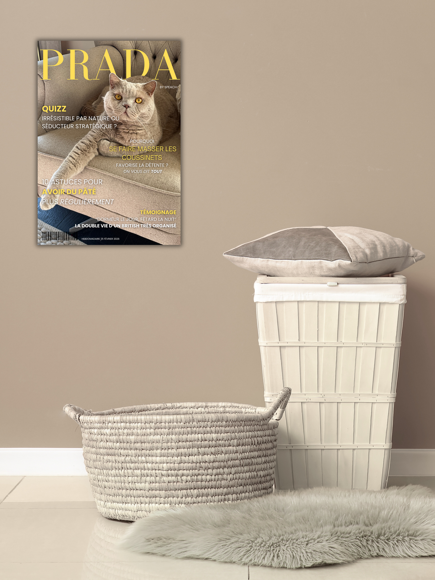 Plaque Aluminium Personnalisée 35x50cm – Votre Animal fait la Une des magazines