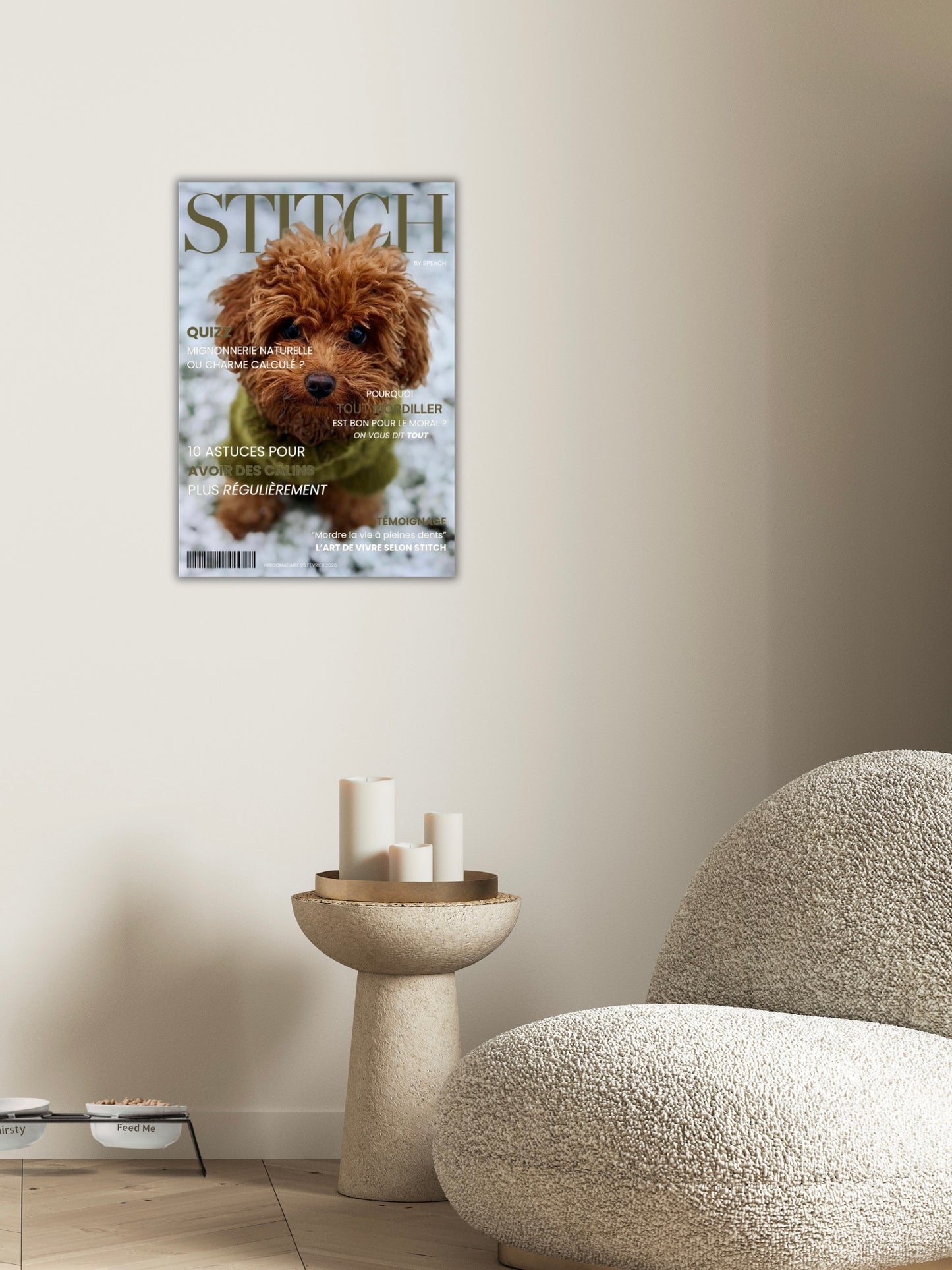 Plaque Aluminium Personnalisée 35x50cm – Votre Animal fait la Une des magazines